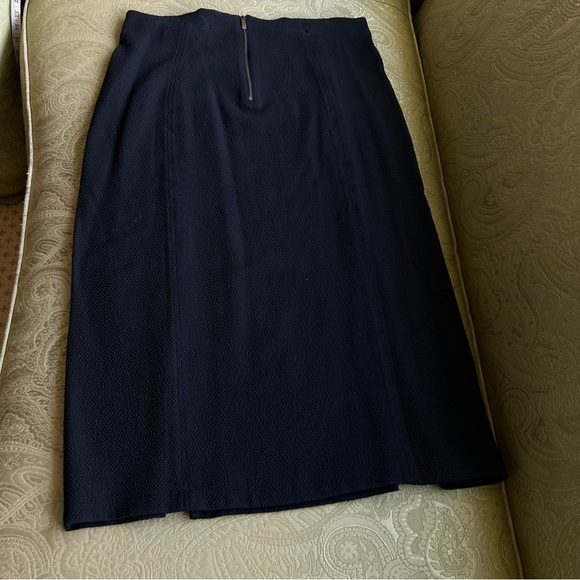 NWT Anthropologie Maeve Navy Dual Split Button MIDI Skirt Size 16 - Picture 11 of 14
